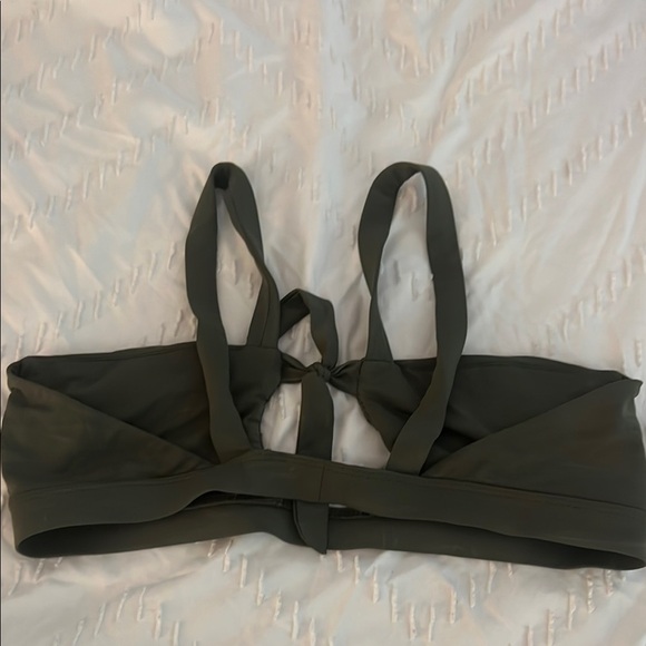 Dark Green Strapless Bikini Top - Picture 6 of 7